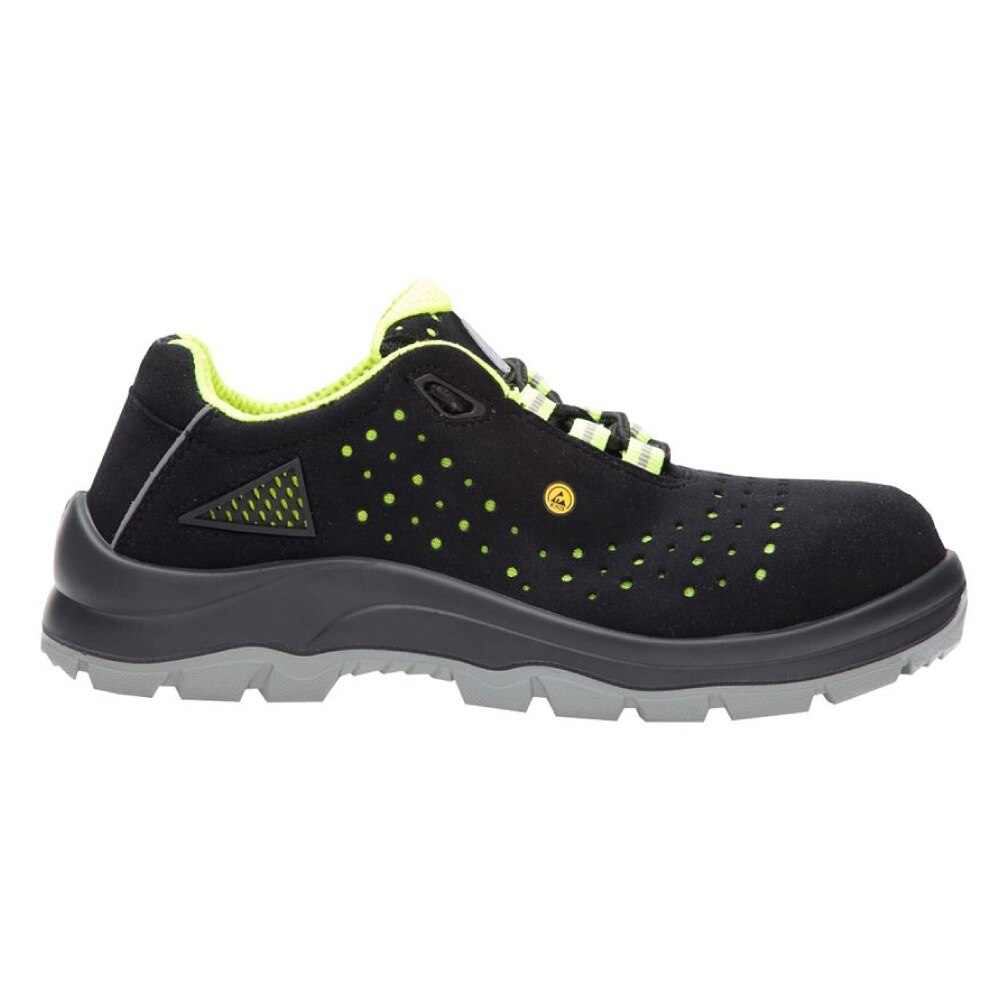 Pantofi de protectie VERNOR S1P ESD SRC, culoare negru - verde, marimea 40