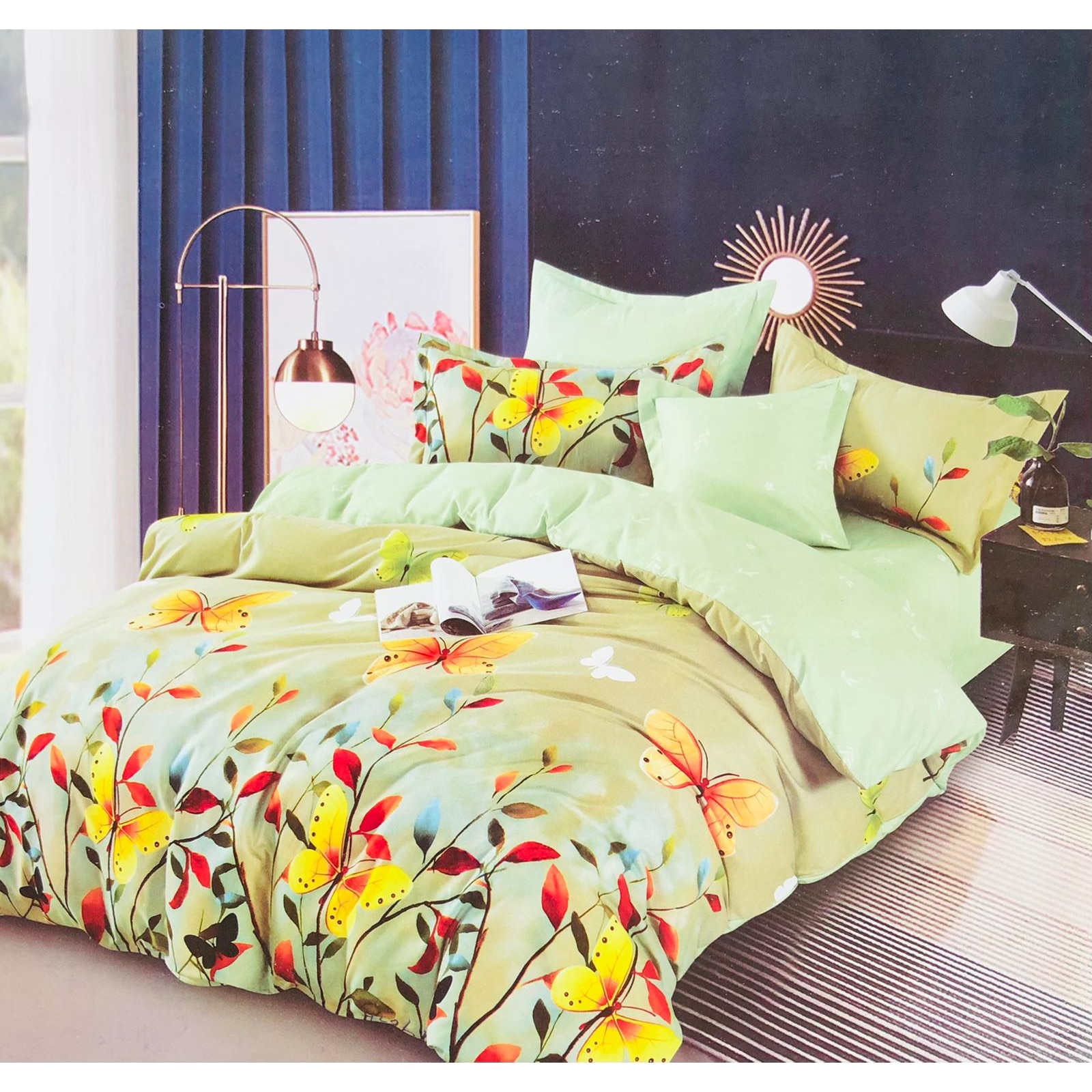 Lenjerie de pat 2 persoane, 6 piese, 2 fete, Finet, Primavara, LikeStore