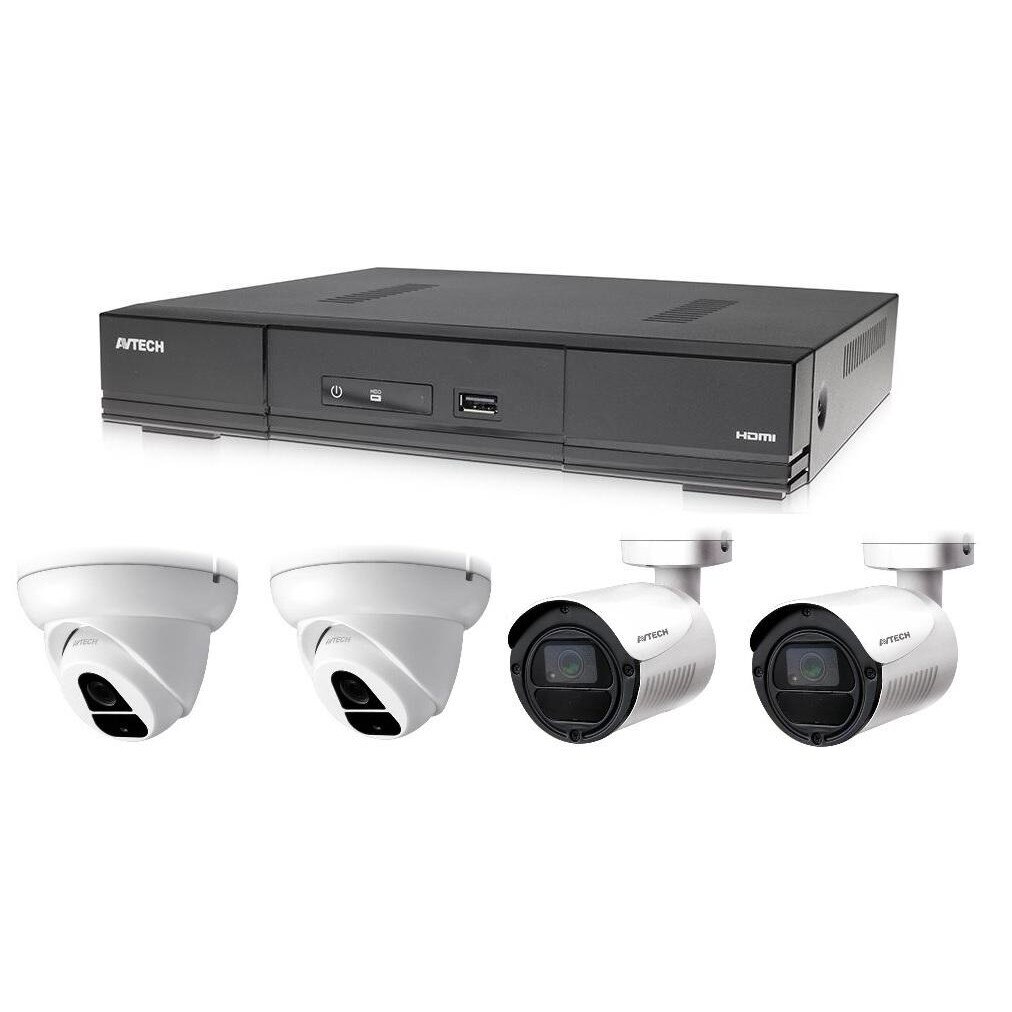 Kit supraveghere DVR+2 Camere DGD1005AV+2 Camere DGC10004XFT+2 Surse Alimentare OXE, Avtech, CMOS, 1936x1096p, 25/30FpS