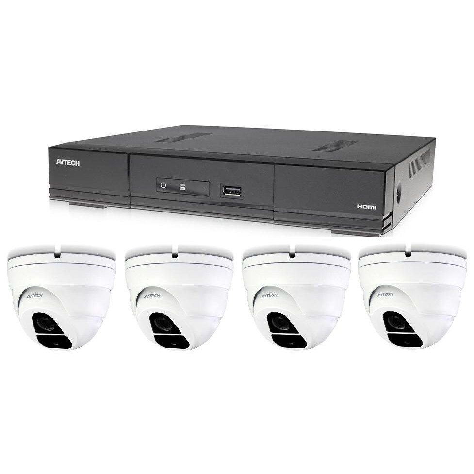 Kit supraveghere DVR+4 Camere DGD1005AV+2 Surse Alimentare OXE, Avtech, IP, 2560x1920p, 20 FpS, 50m