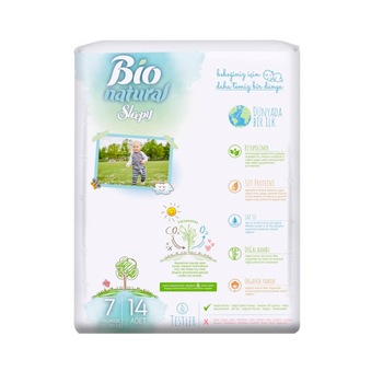 Scutece Sleepy Bio Natural Marime 7 XXLarge , 20-30kg, 14 bucati Scutece Sleepy Bio Natural Marime 7 XXLarge , 20-30kg, 14 bucati