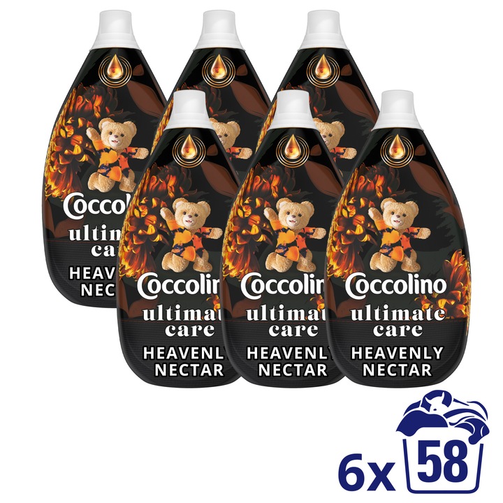 COCCOLINO ultrakoncentrált öblítő Heavenly Nectar, 6x870ml