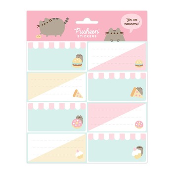 Set 16 etichete autodezive Pusheen Foodie, 8x4 cm ,pentru caiete Set 16 etichete autodezive Pusheen Foodie, 8x4 cm ,pentru caiete