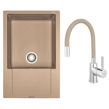 Set chiuveta Franke MRG 611 Avena cu baterie Ferro flexibila Bej Set chiuveta Franke MRG 611 Avena cu baterie Ferro flexibila Bej