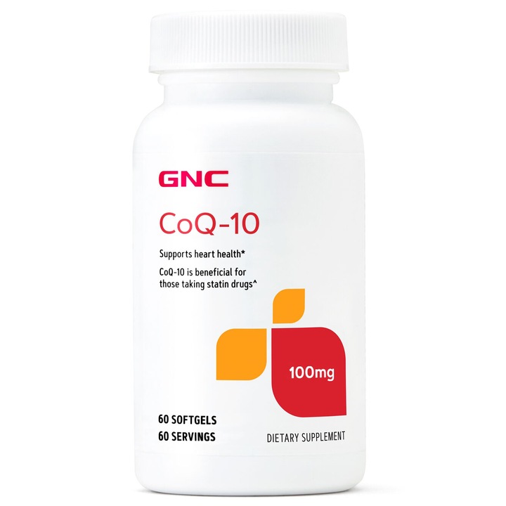 GNC CoQ-10 Naturala100 mg, Coenzima Q-10, 60 cps