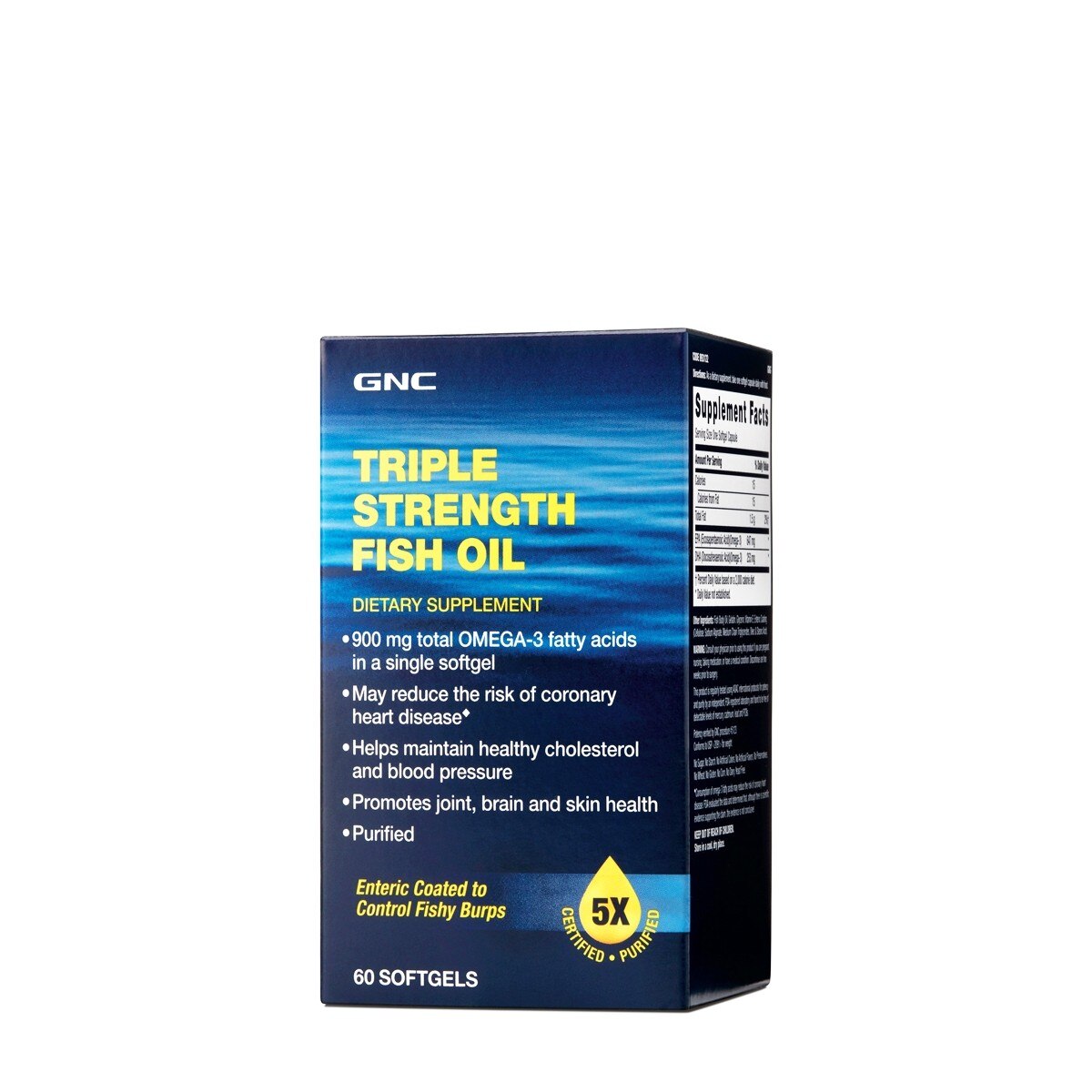 Ulei de Peste GNC, Triple Strenght, 60 cps