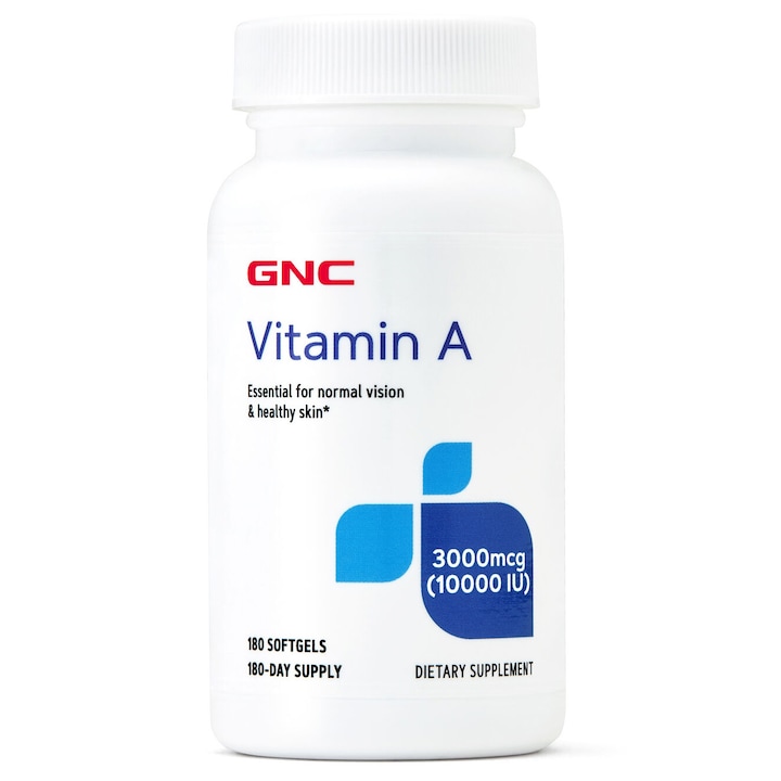 GNC Vitamin A 3000 mcg (10000 UI), Vitamina A, 180 cps