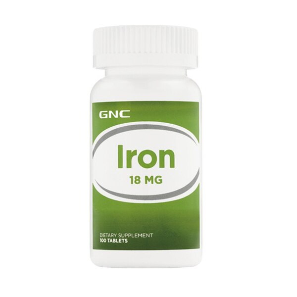 Supliment alimentar Fier GNC 18 mg, 100 tb
