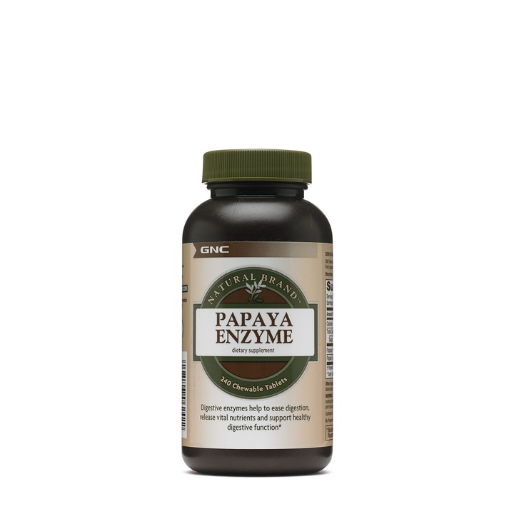 Enzime Digestive din Papaia GNC Natural Brand™, Papaya Enzyme, 240 tb