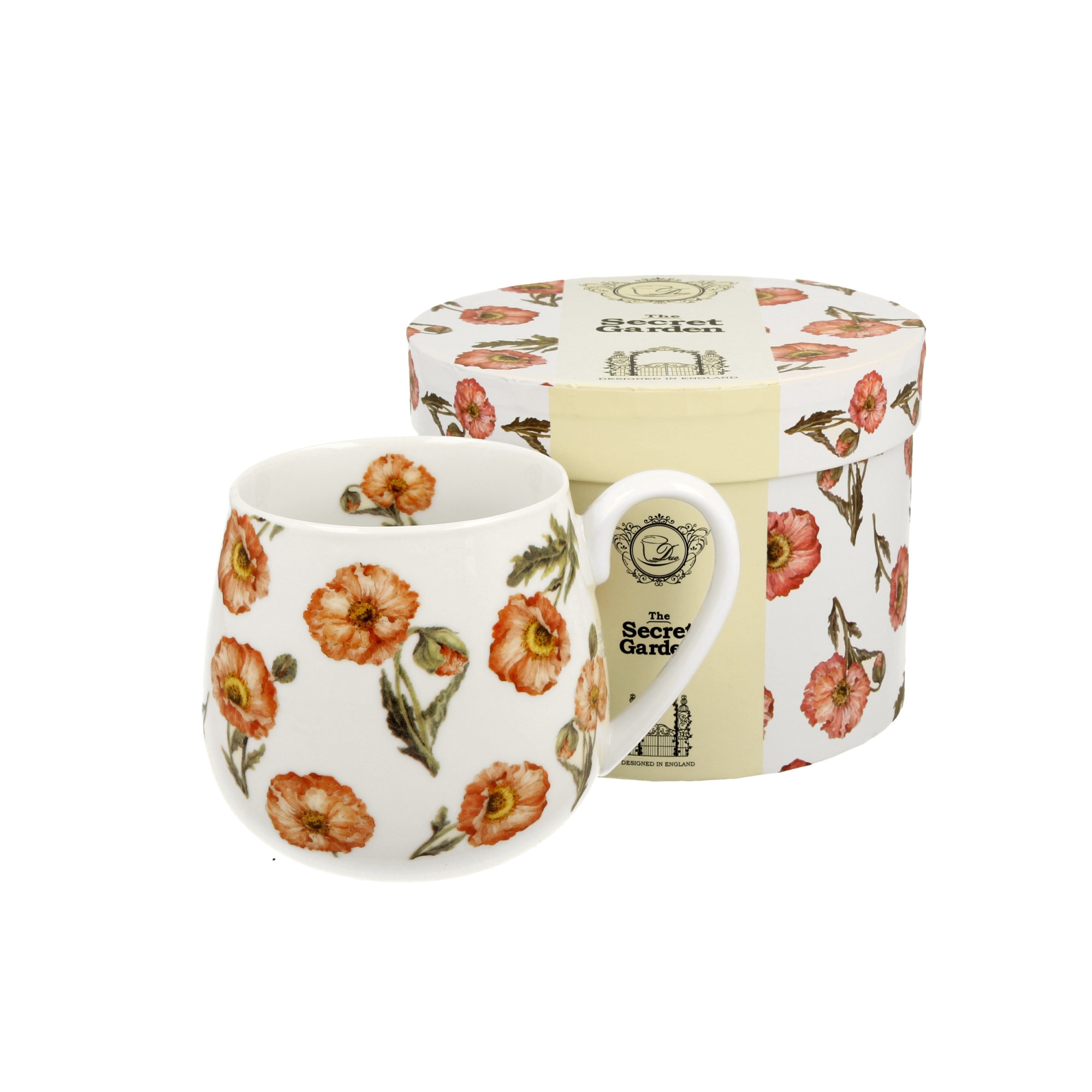 Cana, Duo Wild Poppies, Alb, 430 ml, Portelanat, cafea sau ceai