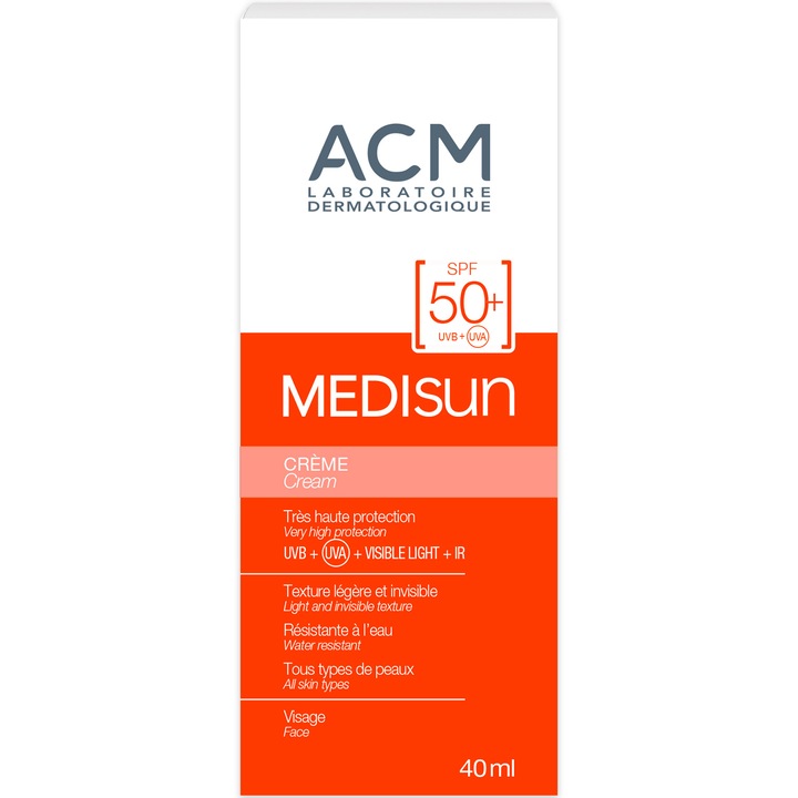 Слънцезащитен крем ACM Medisun SPF50+, 40 мл
