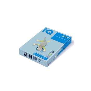Hartie color A4 IQ 80 g/mp 500 coli/top albastru pal Hartie color A4 IQ 80 g/mp 500 coli/top albastru pal