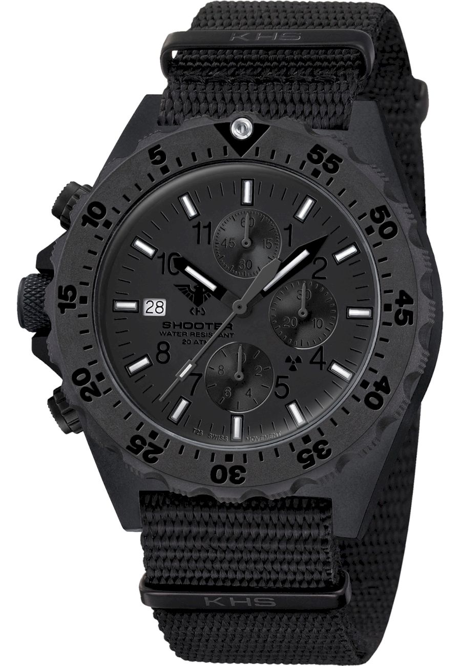 Ceas barbati, KHS, Analog, Textil, Negru