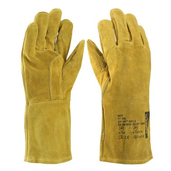 Manusi de protectie pentru sudura, ata kevlar, 35 cm, Kirk RF 3344 413X4X, culoare galben, marimea 11 Manusi de protectie pentru sudura, ata kevlar, 35 cm, Kirk RF 3344 413X4X, culoare galben, marimea 11