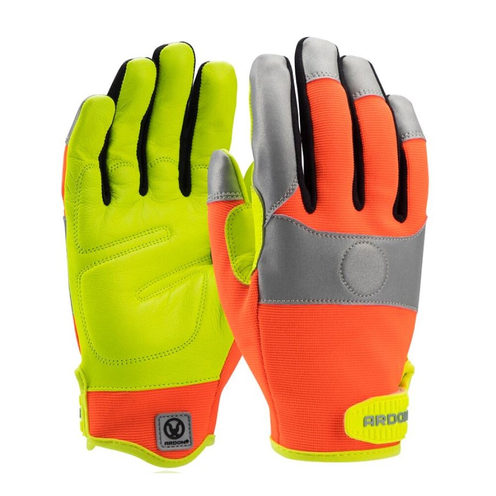 Manusi de protectie cu magnet pe partea posterioara a palmei Thunder Magnetic - 2122X, culoare portocaliu-galben, marimea 9