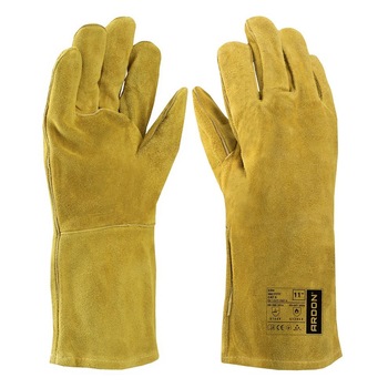 Manusi de protectie pentru sudura, ata kevlar, 35 cm, Kirk 3344 413X4X, culoare galben, marimea 11 Manusi de protectie pentru sudura, ata kevlar, 35 cm, Kirk 3344 413X4X, culoare galben, marimea 11