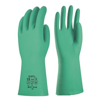 Manusi de protectie antichimice nitril Interface Plus - 0,42MM/380MM 4101X AJKL, culoare verde, marimea 8 Manusi de protectie antichimice nitril Interface Plus - 0,42MM/380MM 4101X AJKL, culoare verde, marimea 8