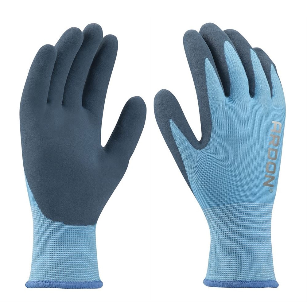 Manusi de protectie de iarna, spuma latex, Winfine, culoare albastru deschis, marimea 8