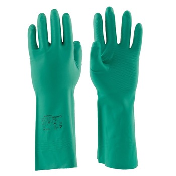 Manusi de protectie antichimice nitril Semperplus - 0,38MM/330MM 3101 AJK, culoare verde, marimea 6 Manusi de protectie antichimice nitril Semperplus - 0,38MM/330MM 3101 AJK, culoare verde, marimea 6