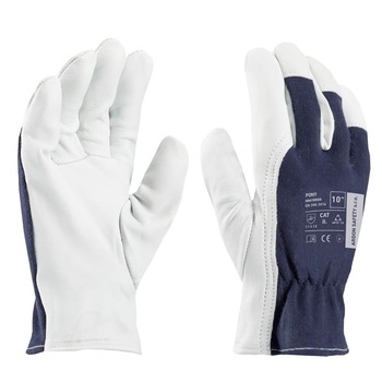 Manusi de protectie din piele de capra Pony gri/bleumarin 1X21X, culoare gri - bleumarin, marimea 10 Manusi de protectie din piele de capra Pony gri/bleumarin 1X21X, culoare gri - bleumarin, marimea 10