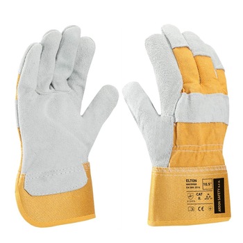 Manusi de protectie din spalt bovina Elton gri/galben 3122X, culoare gri - galben, marimea 10.5 Manusi de protectie din spalt bovina Elton gri/galben 3122X, culoare gri - galben, marimea 10.5