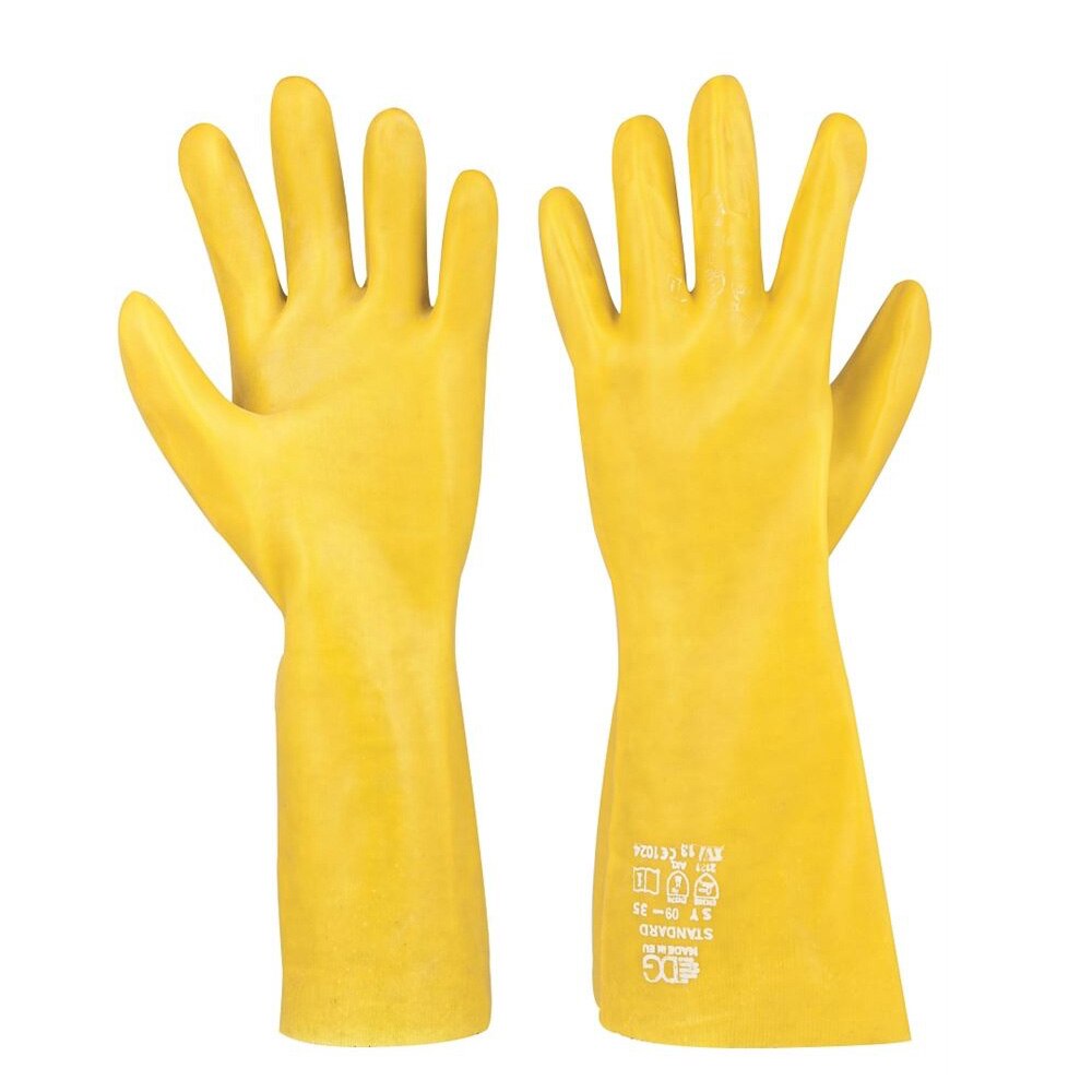 Manusi de protectie imersate in PVC 35 cm - Standard - galben 2121X, culoare galben, marimea 10
