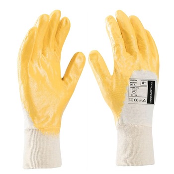 Manusi de protectie imersate in nitril 3/4 Houston - gri/galben - 3121X, culoare gri - galben, marimea 8 Manusi de protectie imersate in nitril 3/4 Houston - gri/galben - 3121X, culoare gri - galben, marimea 8