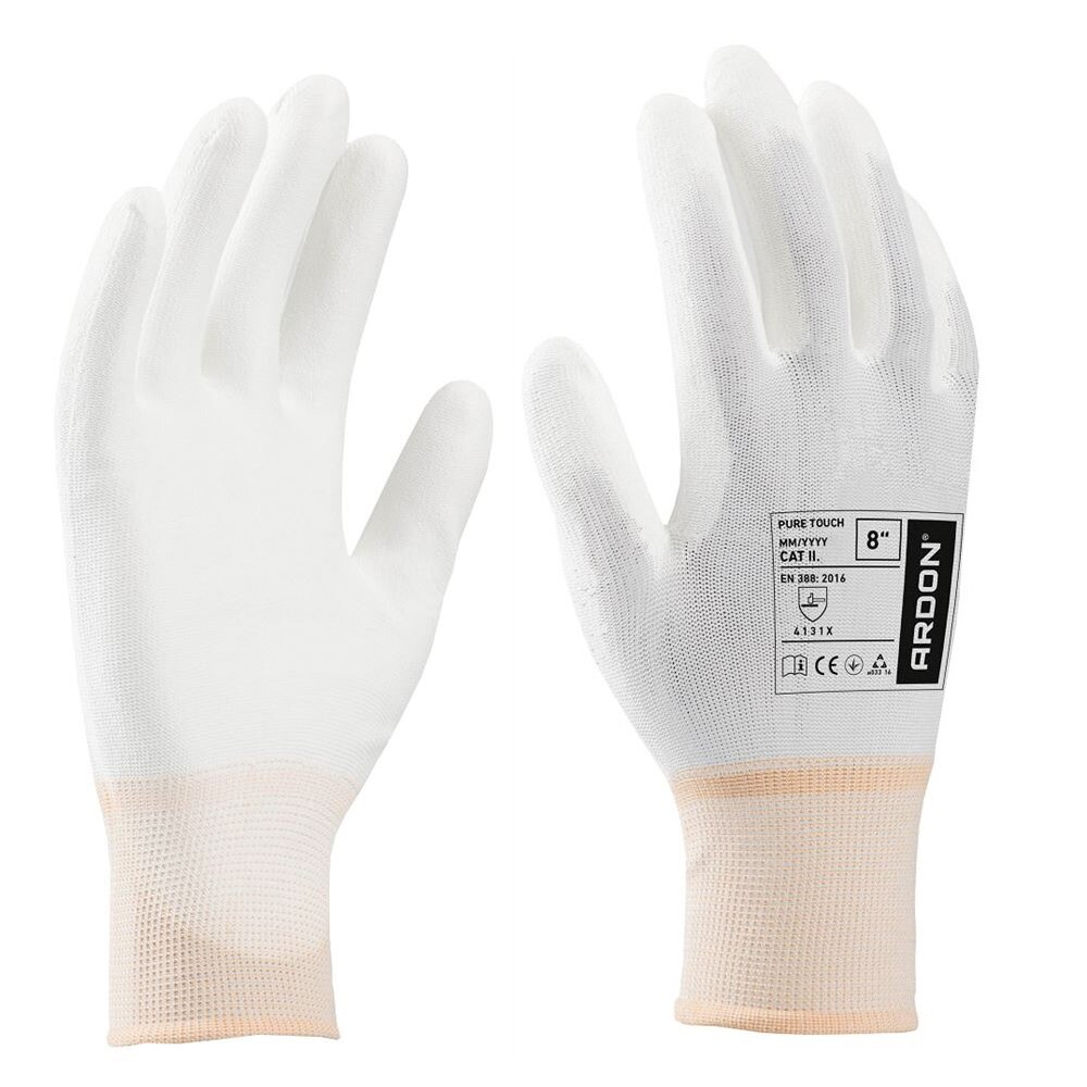 Manusi de protectie imersate in poliuretan Pure Touch - alb - 4131X, culoare alb, marimea 11
