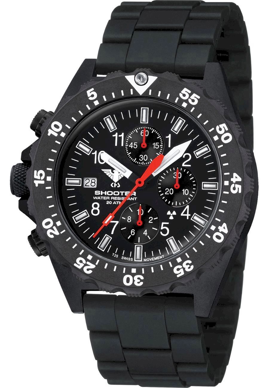 Ceas barbati, KHS, Analog, Negru/Alb