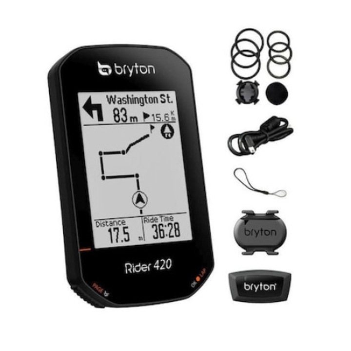Ciclocomputer bicicleta BRYTON RIDER 420T GPS set (CAD+HRM)