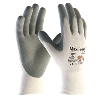 Manusi de protectie MaxiFoam - 4121 (34 800), culoare alb - gri, marimea 7 Manusi de protectie MaxiFoam - 4121 (34 800), culoare alb - gri, marimea 7