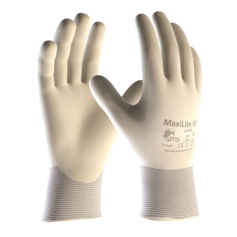 Manusi de protectie MAXI-LITE N - 4121X (34 953), culoare alb, marimea 10