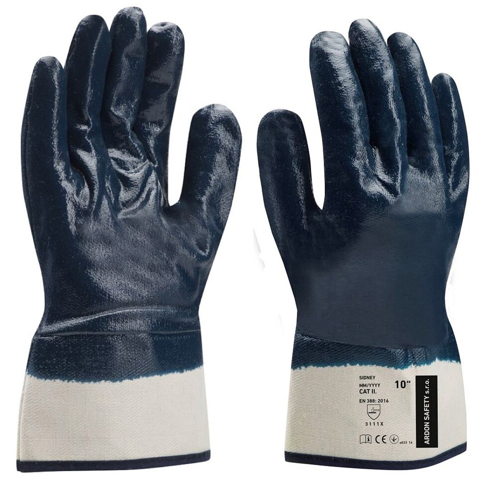 Manusi de protectie imersate total in nitril Sidney - 3111X, culoare bleumarin, marimea 11