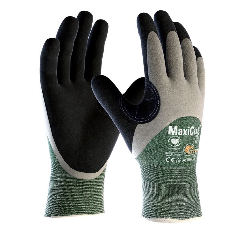 Manusi de protectie MaxiCut Oil - 3/4 - 4331B (34 305), culoare verde - negru, marimea 8