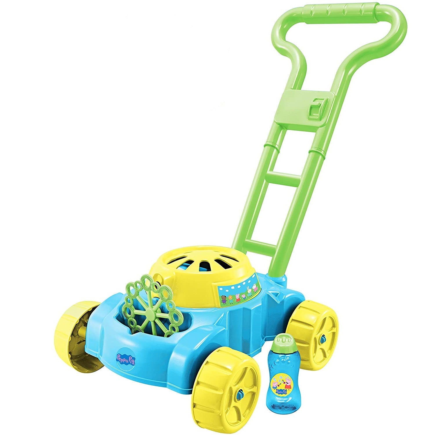 Jucarie Peppa Pig, Masina de tuns iarba si de facut baloane de sapun