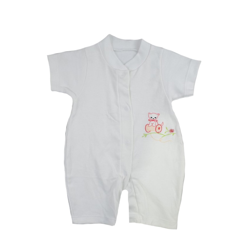 Salopeta de vara pentru fete Mini Junior 25-62A-62 cm, Alb 62 CM