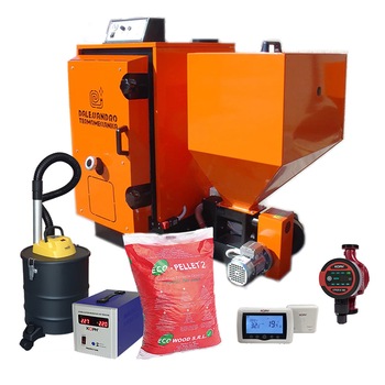 Pachet Centrala peleti-biomasa D'Alessandro Termomeccanica CS 45 Small, 45 kW, Termostat intelligent KOPH CT 99, Aspirator cenusa, Stabilizator tensiune, Pompa recirculare electronica, un sac peleti 15 kg Pachet Centrala peleti-biomasa D'Alessandro Termomeccanica CS 45 Small, 45 kW, Termostat intelligent KOPH CT 99, Aspirator cenusa, Stabilizator tensiune, Pompa recirculare electronica, un sac peleti 15 kg