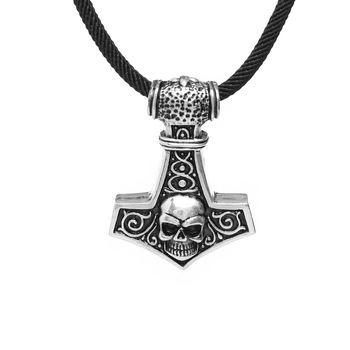 Pandantiv Ciocanul lui Thor Craniu, Grata, Argint veritabil 925 Pandantiv Ciocanul lui Thor Craniu, Grata, Argint veritabil 925
