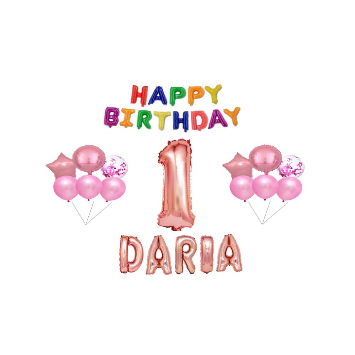 Többszínű boldog születésnapi lufi csomag, 15 db