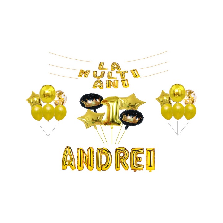 Arany születésnapi lufi csomag, 20 db