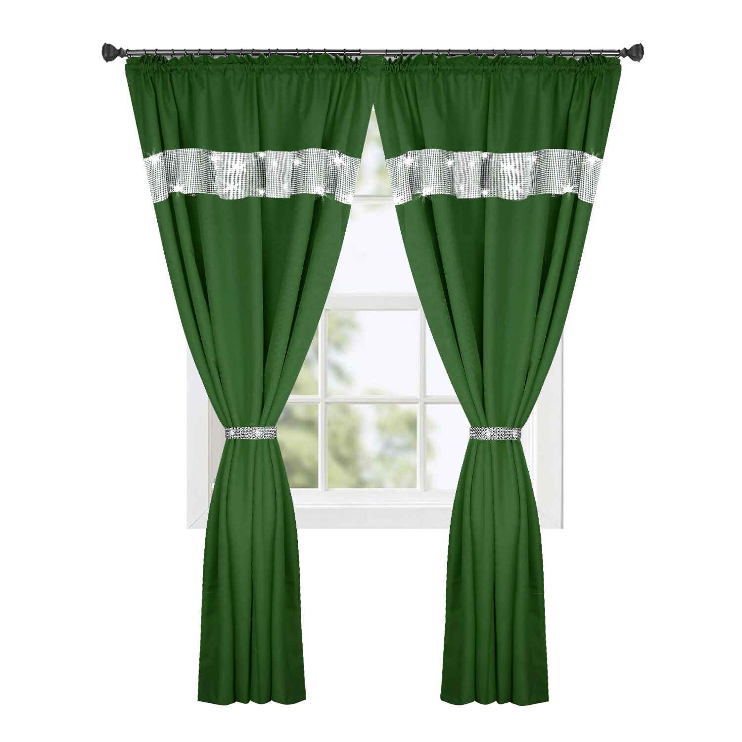 Draperie cu rejansa , Smarald 145x250 cm, Len3