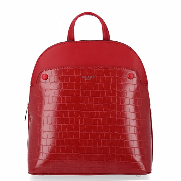 Rucsac cu imprimeu reptila Carolina Rosu