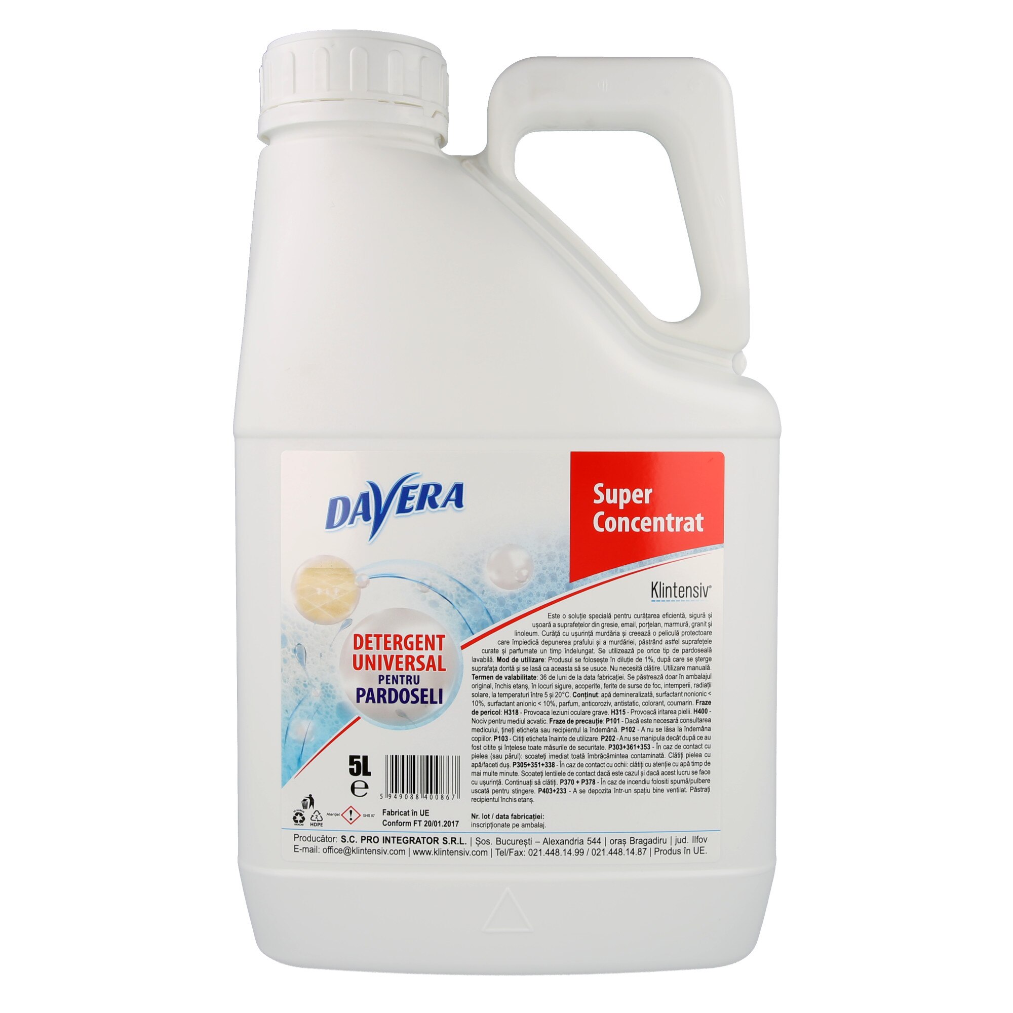Detergent universal pardoseli DAVERA Klintensiv la 5 litri