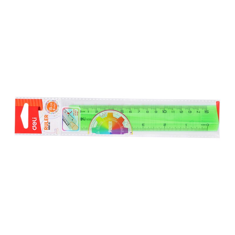 Rigla Color, 15 cm, Deli