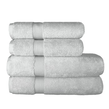 Set prosoape de lux 4 bucati - 2 prosoape de baie 70x140 cm si 2 prosoape 50x100 cm din bumbac 100% turcesc, 600 g/m², calitate premium, culoare gri deschis Set prosoape de lux 4 bucati - 2 prosoape de baie 70x140 cm si 2 prosoape 50x100 cm din bumbac 100% turcesc, 600 g/m², calitate premium, culoare gri deschis