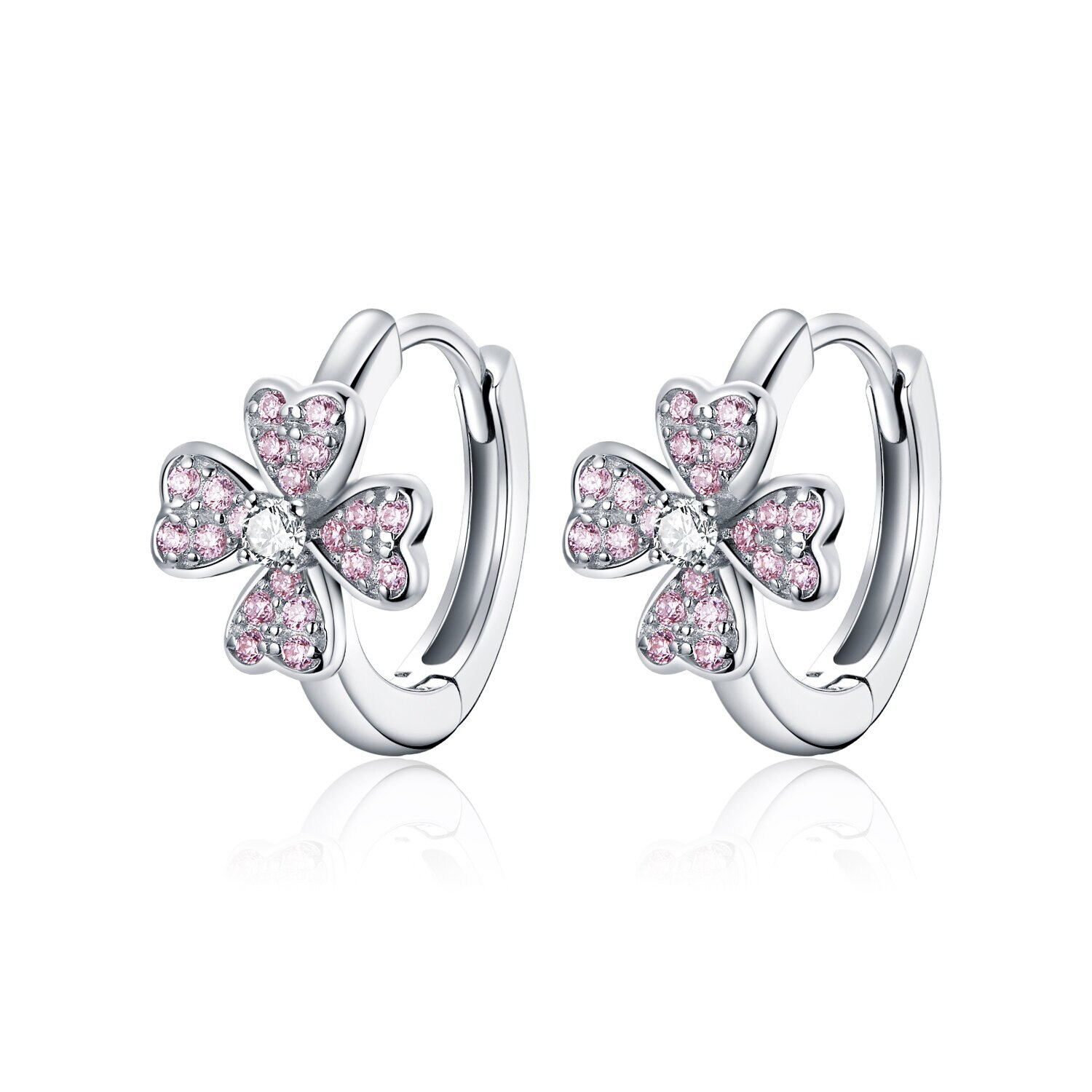 Cercei din argint Sparkling Cherry Blossom