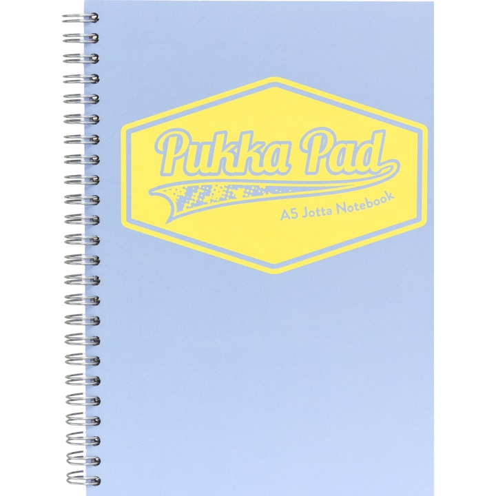 Caiet cu spirala Pukka Pad Pastel Jotta 200 pagini dictando A5 albastru