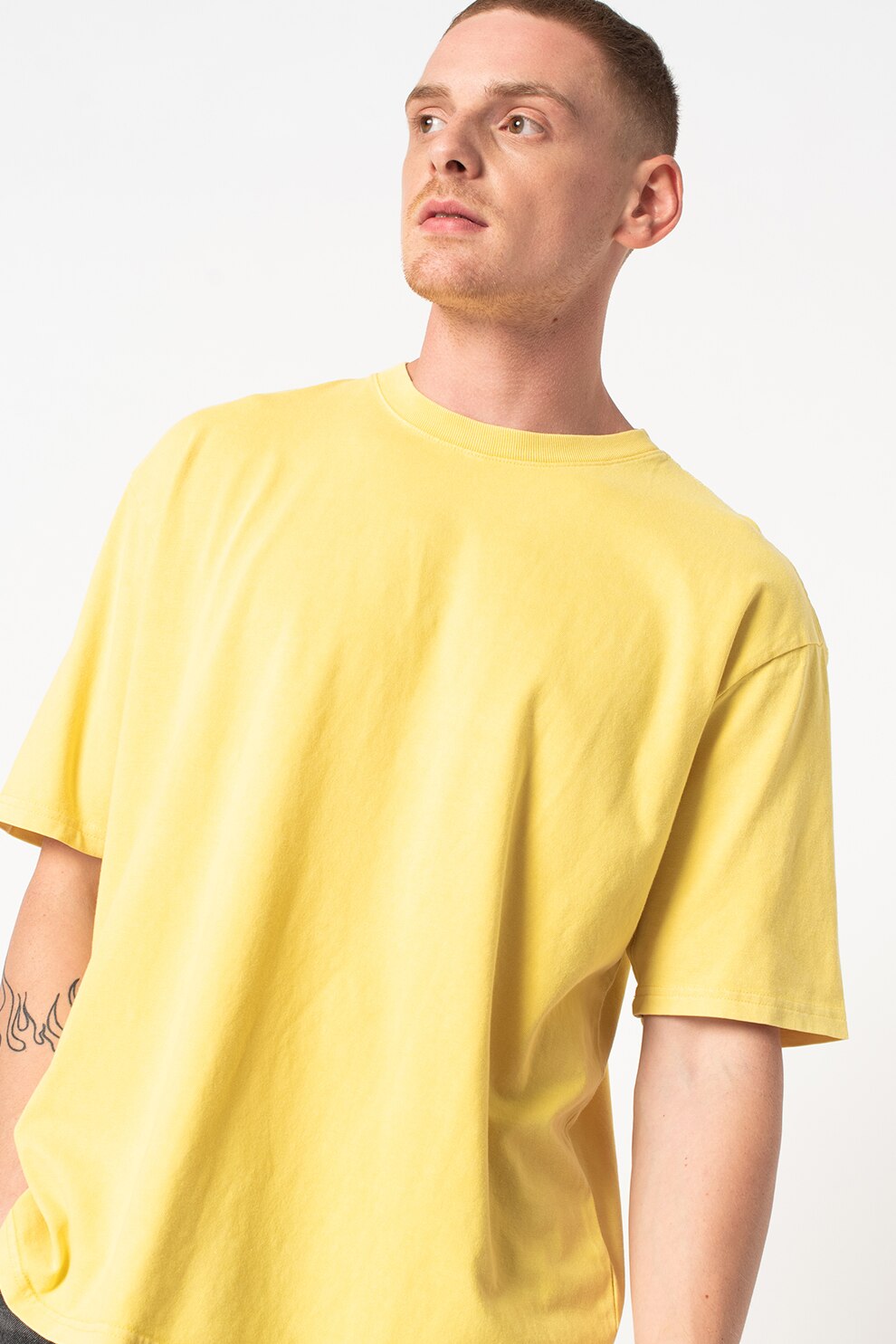 Levi's, Tricou de bumbac cu decolteu la baza gatului, Galben