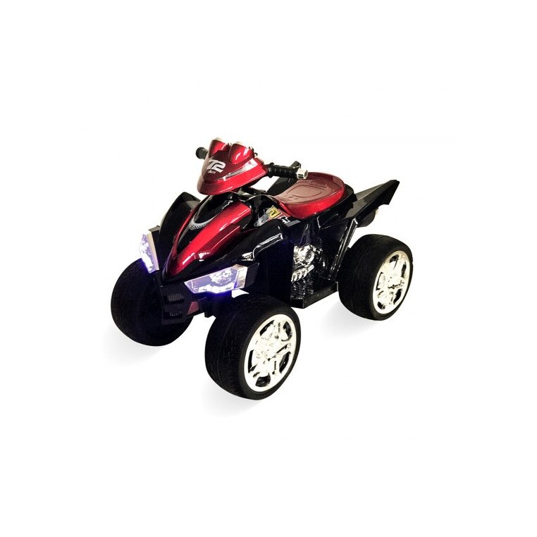 ATV BO Ready LL9188, 2 motoare 2x45W, 2 viteze, lumini frontale, functie MP3/USB, sustine pana la 30 kg, rosu