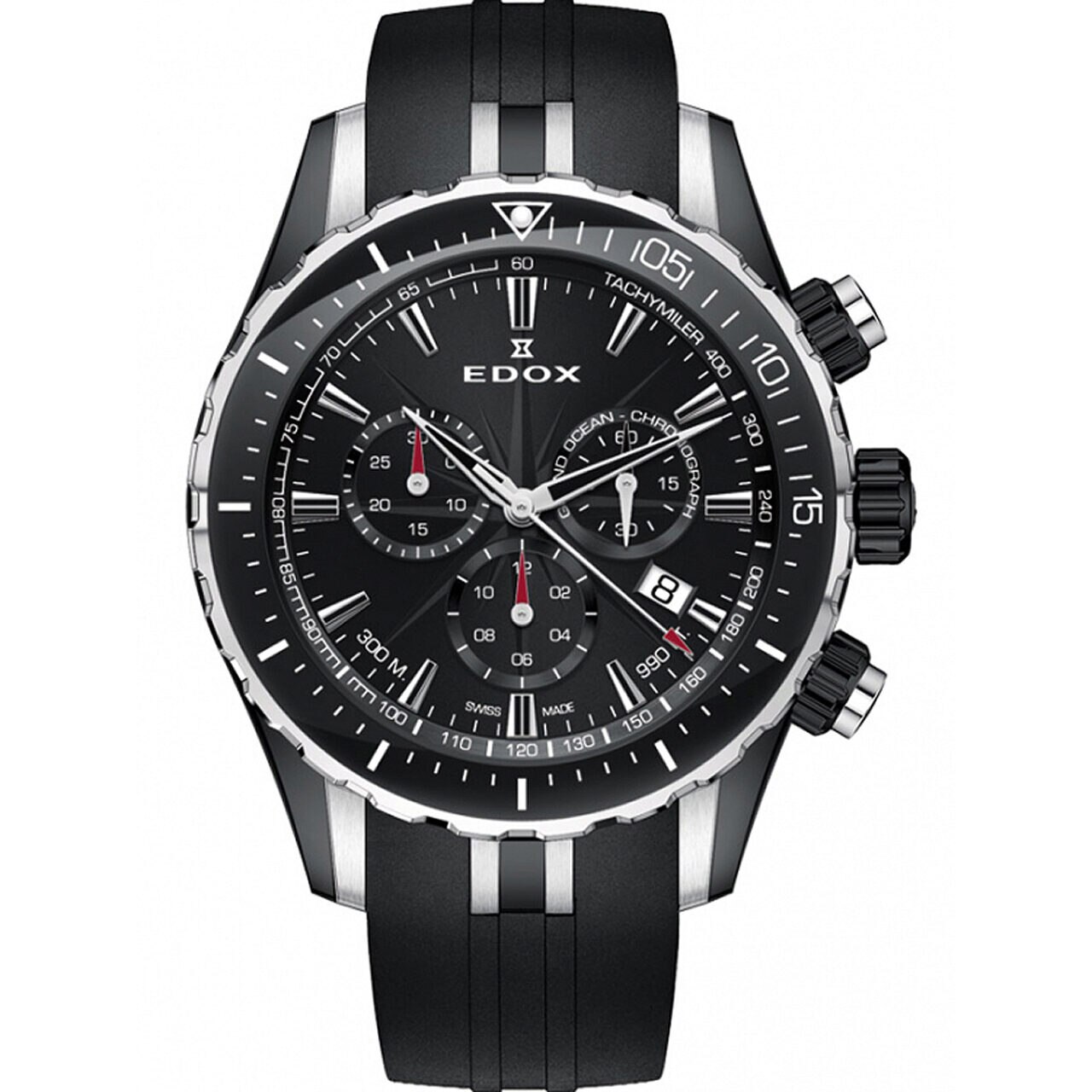 Ceas barbatesc Edox 102428-357N-NIN, Quartz, 43mm, 30ATM, Argintiu